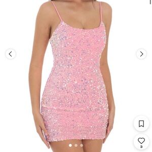Lucy in the Sky Pink Sequin Dress